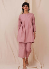 A Model Wearing Cotton Natsu Set - Rose , curated by Only Ethikal