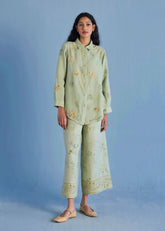 Alila Embroidered Oversized Co-Ord Set-Mint