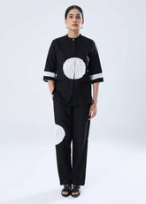 A Model Wearing Black Hemp Charcoal Co-Ord Set, curated by Only Ethikal