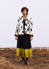 A Model Wearing Multicolor,Pure Cotton Midnight Jacket curated by Only Ethikal