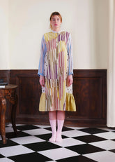 A Model Wearing Multicolor Pure Cotton Lemon Light Dress, curated by Only Ethikal