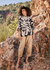 A Model Wearing Multicolor,Pure Cotton Ebony's Desire Jacket curated by Only Ethikal