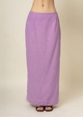 A Model Wearing Purple Organic Cotton Abby Purple Skirt, curated by Only Ethikal