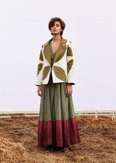 A Model Wearing Multicolor,Pure Cotton Basil Jacket curated by Only Ethikal