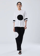 A Model Wearing Multicolor Hemp Marble Co-Ord Set , curated by Only Ethikal