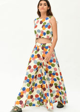 A Model Wearing Multicolor Organic Cotton Void Wide Pant , curated by Only Ethikal