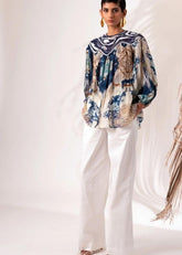 A Model Wearing Multicolor Modal Silk Arvo Co-Ord Set, curated by Only Ethikal