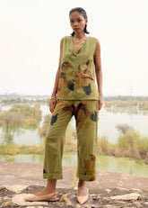 A Model Wearing Multicolor,Pure Cotton Warbler Co-ord Set,curated by Only Ethikal