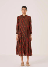Jini Block Print Shirt Dress