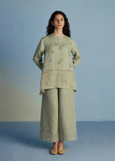 Leina A- Line Linen Co-Ord Set-Mint