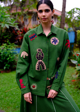Zuri Applique Handloom Jacket