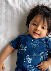 Unisex Organic Newborn Bag - Zoo & Essential White Angrakha