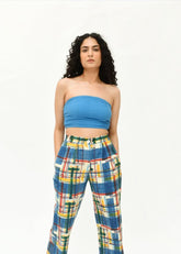 A Model Wearing Multicolor Organic Cotton Deep Space Bralet , curated by Only Ethikal