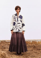 A Model Wearing Multicolor,Pure Cotton Raven Jacket curated by Only Ethikal