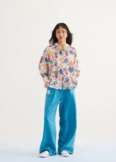 A Model Wearing White Lyocell Blooming Reef Lyocell Classic White Shirt, curated by Only Ethikal