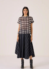 Boga Black Striped Skirt
