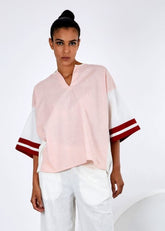 A Model Wearing Multicolor Pure Cotton Goro Multi Top, curated by Only Ethikal