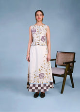 A Model Wearing Multicolor Pure Cotton Earth Smells Like Rain Vest, curated by Only Ethikal