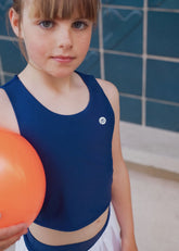 Bold Blueberry Flow Crop Top