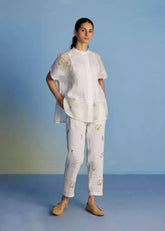 Aboli Patchwork Linen C-Ord Set-White