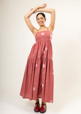 A Model Wearing Multicolor Upcycled Cotton Julie Dress, curated by Only Ethikal