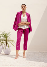 A Model Wearing Pink Hemp Magenta Promise Co-Ord Set, curated by Only Ethikal