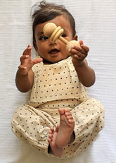 Unisex Organic Zoo Indigo Raidana Jhabla With Matching Pants