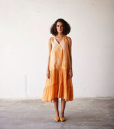 A Model Wearing Orange Pure Cotton Sun-Sational curated by Only Ethikal