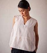 A Model Wearing White Pure Cotton Lilly White curated by Only Ethikal