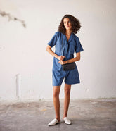 A Model Wearing Blue Cotton Bubble Gum curated by Only Ethikal