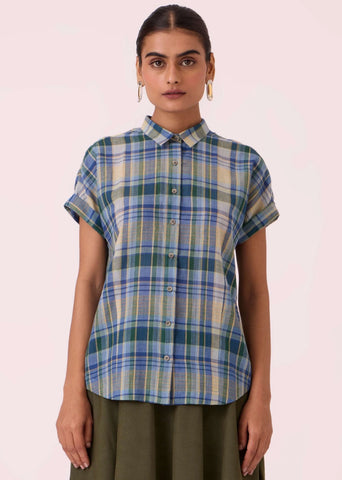Dunkel Blue Handwoven Shirt