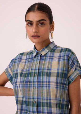 Dunkel Blue Handwoven Shirt