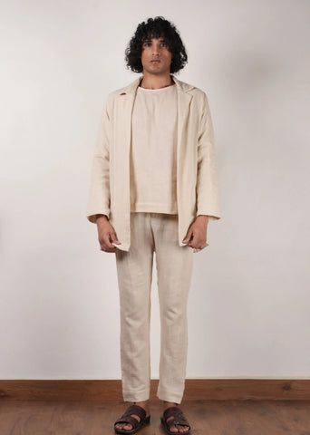 Men'S Cream Crush T-Shirt, Pants  & Jacket Set (3 Pcs)