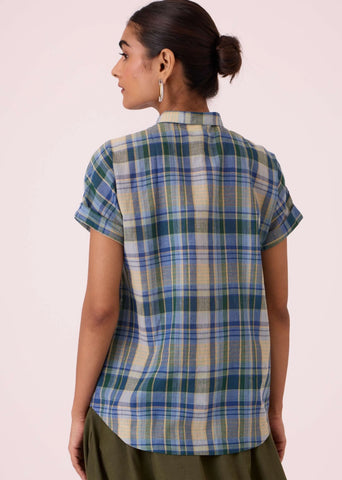 Dunkel Blue Handwoven Shirt