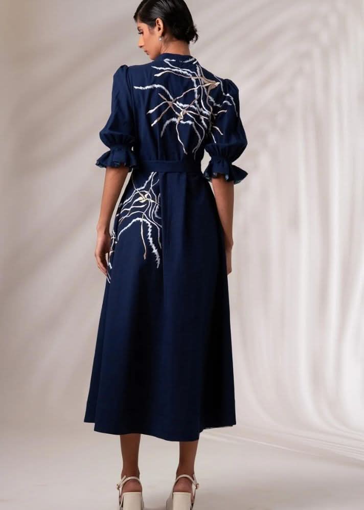 A Model Wearing Black Pure Cotton Kai Dress, curated by Only Ethikal