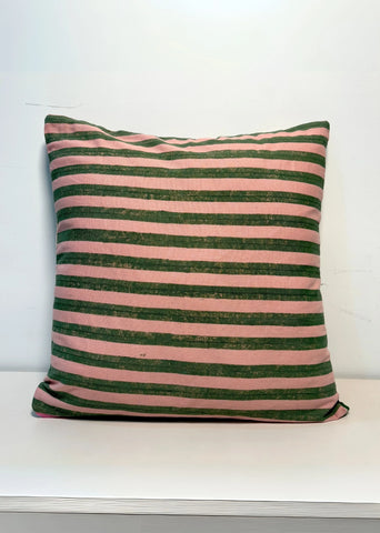 Mid-Modern Reversiable Cotton Cushion Cover- Beige & Green