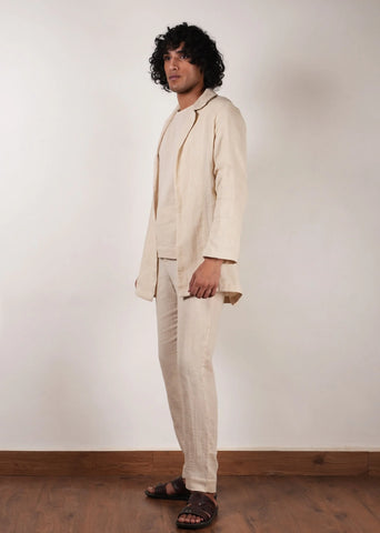 Men'S Cream Crush T-Shirt, Pants  & Jacket Set (3 Pcs)