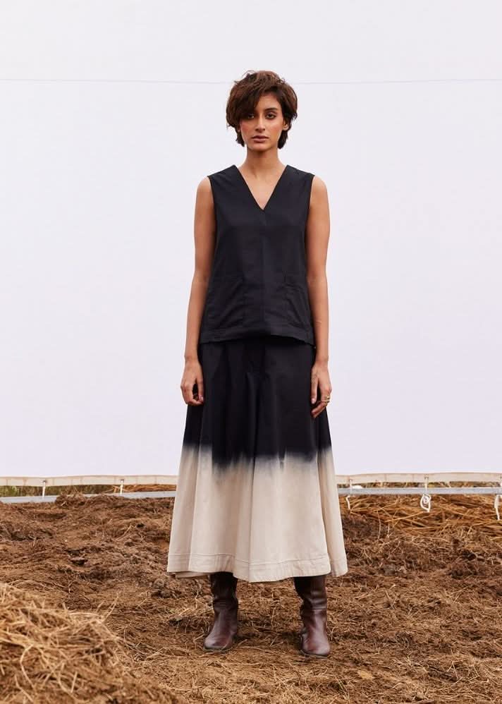 A Model Wearing Multicolor,Organic Cotton Pebble Co-ord Set,curated by Only Ethikal