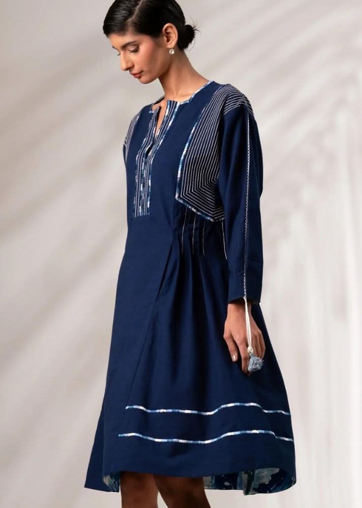 A Model Wearing Black Pure Cotton Nixie Dress, curated by Only Ethikal