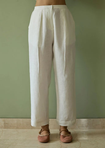 Tala Forever Linen Pants- Ivory