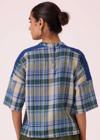 Samovar Blue Handwoven Top