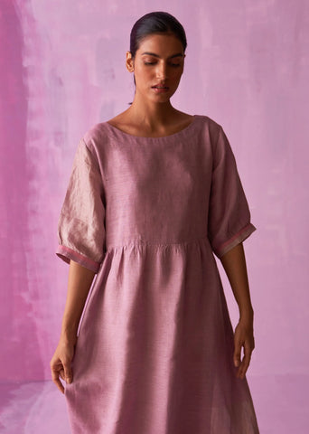 Kiri Signature Linen Dress- Lavender