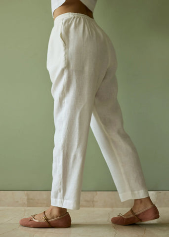 Tala Forever Linen Pants- Ivory