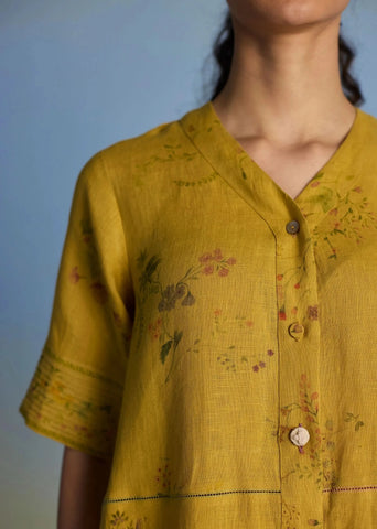 Inoya Linen Co-Ord Set-Ochre