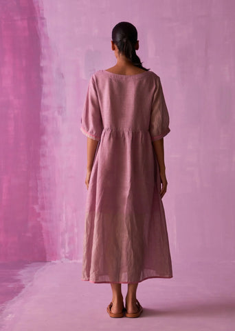 Kiri Signature Linen Dress- Lavender
