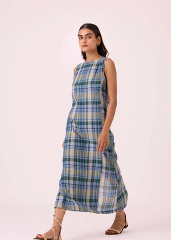 Julia Blue Handwoven Dress