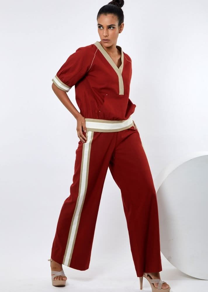 A Model Wearing Multicolor Pure Cotton Baku Multi Co-Ord Set, curated by Only Ethikal