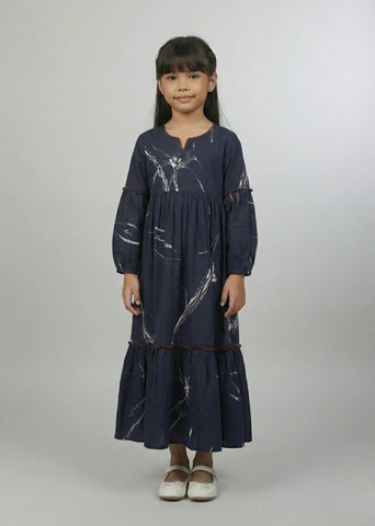 Midnight Bloom Mini Tiered Maxi