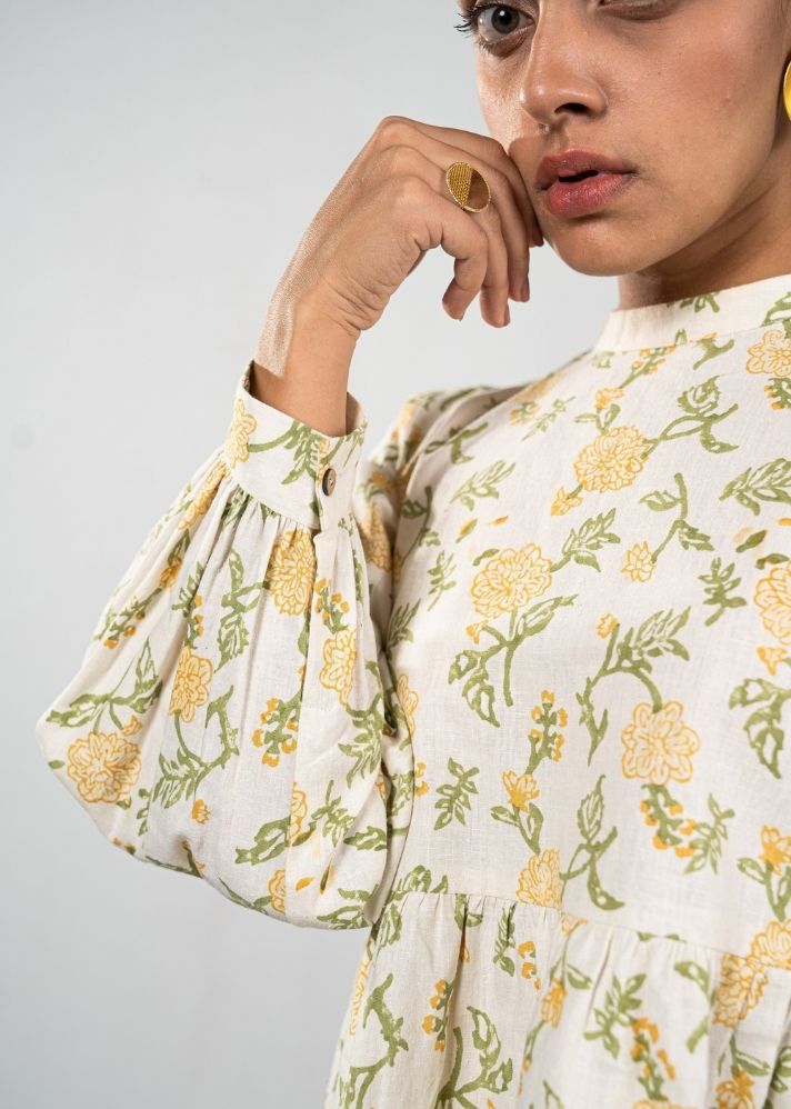 Dreaming Of Dahlias Hemp Top - onlyethikal