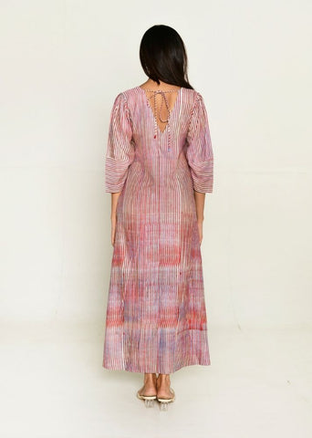 A Model Wearing Multicolor Cotton Bemberg Plosky Cloud Shirt Dress, curated by Only Ethikal